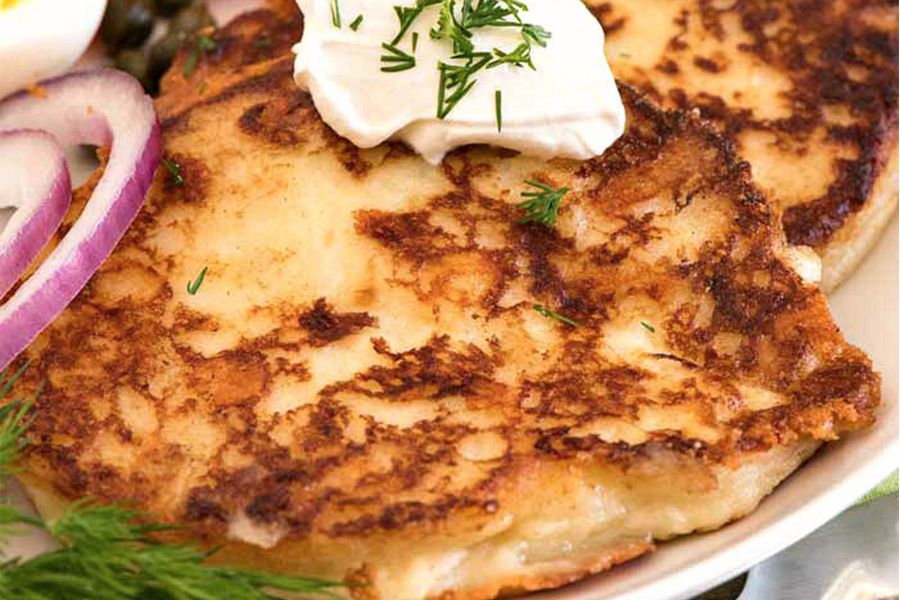 photo of prepared Crispy Creamy Potato Pancakes recipe