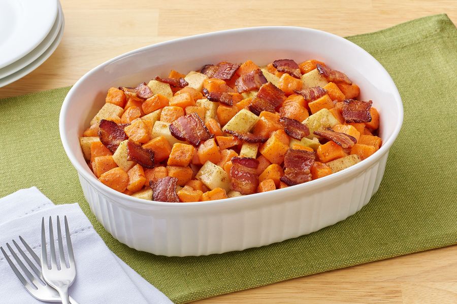 photo of prepared Sweet Potato Casserole with Bacon and Apples recipe