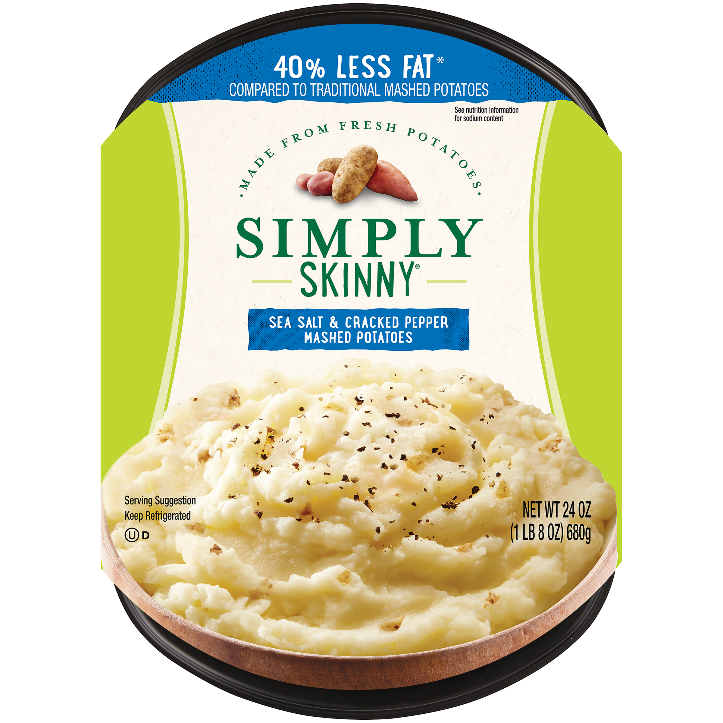 Simply Skinny Sea Salt & Cracked Pepper Mashed Potatoes product image