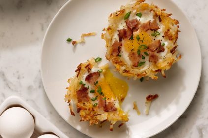 photo of prepared Baked Egg & Chicken Bacon Hash Brown Cups recipe